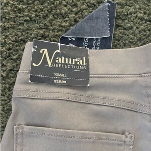 Tan skinny pull on jeans